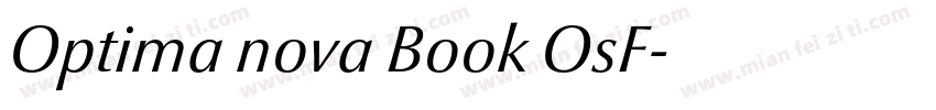 Optima nova Book OsF字体转换